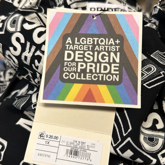 NEW TARGET Pride Word Men’s UNISEX button down Shirt • Your Story Matters - Picture 3 of 3
